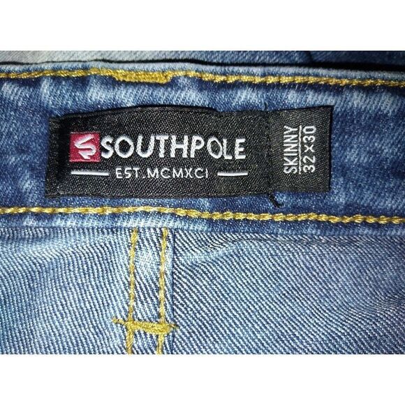 Southpole Skinny Jeans Size 32x30 Distressed (32x28) - Picture 7 of 9